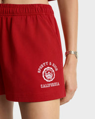 California Emblem Disco Short - Ruby/White Sporty & Rich Discount
