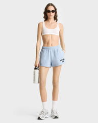Wellness Club Flocked Disco Short - Ciel/Navy Sporty & Rich Discount