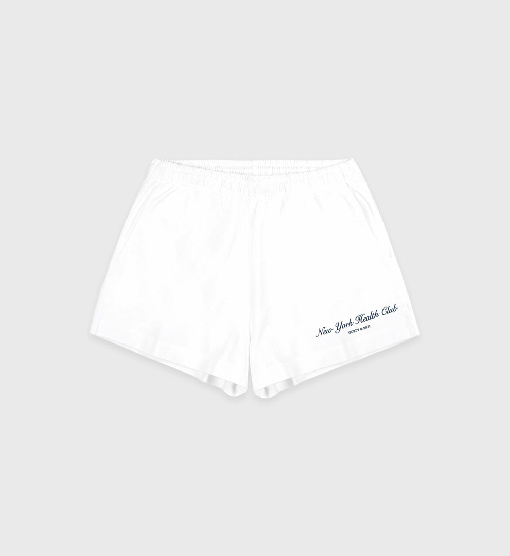 NY Health Club Disco Short - White/Navy Sporty & Rich For Sale