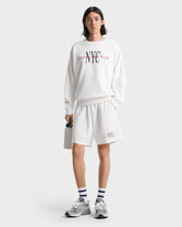 NY Minute Gym Short - White/Navy Sporty & Rich Online