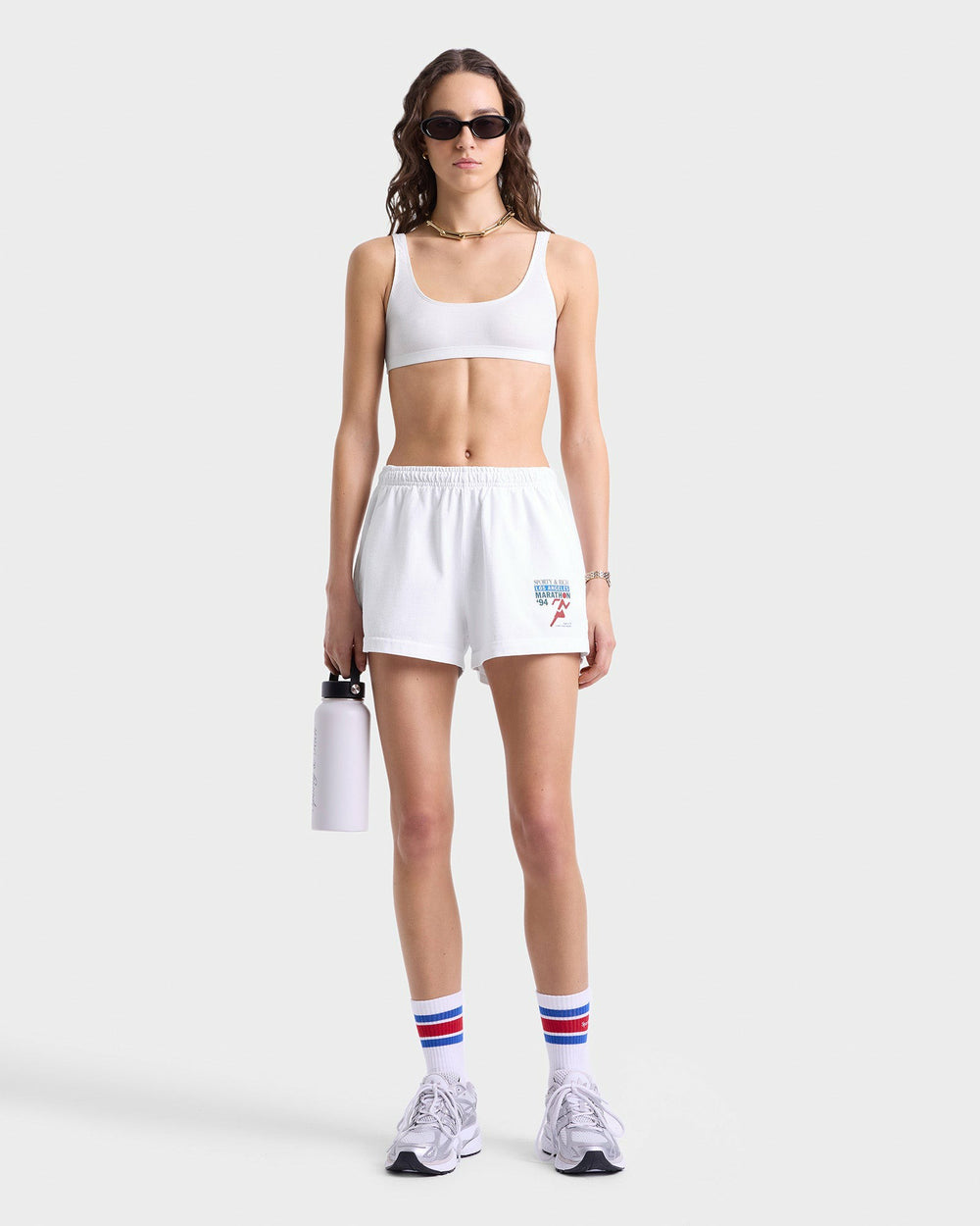 LA Marathon Disco Short - White/Multi Sporty & Rich Outlet