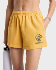 California Emblem Disco Short - Faded Gold Sporty & Rich Sale
