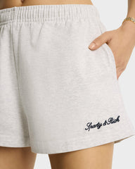 Syracuse Embroidered Disco short - Heather Gray/Navy Sporty & Rich For Sale