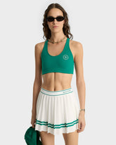 Italic Logo Pleated Skirt - White/Alpine Sporty & Rich For Sale