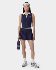 Signature Logo Abigail Skirt - Navy/White Sporty & Rich Outlet