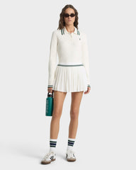 SRC Abigail Skirt - Ecru/Forest Sporty & Rich Discount