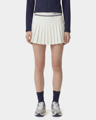 Signature Logo Abigail Skirt - Ecru/Navy Sporty & Rich Discount