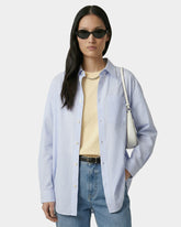 SRC Oversized Shirt - Blue Striped Sporty & Rich Outlet