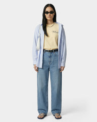SRC Oversized Shirt - Blue Striped Sporty & Rich Outlet