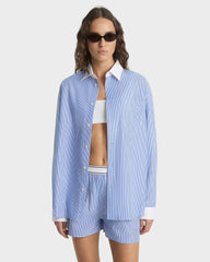 SRC Oversized Shirt - Navy Stripe Sporty & Rich For Sale