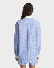 SRC Oversized Shirt - Navy Stripe Sporty & Rich For Sale