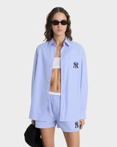 Heritage Yankees Serif Oversized Shirt - Blue Stripe/Navy Sporty & Rich Online