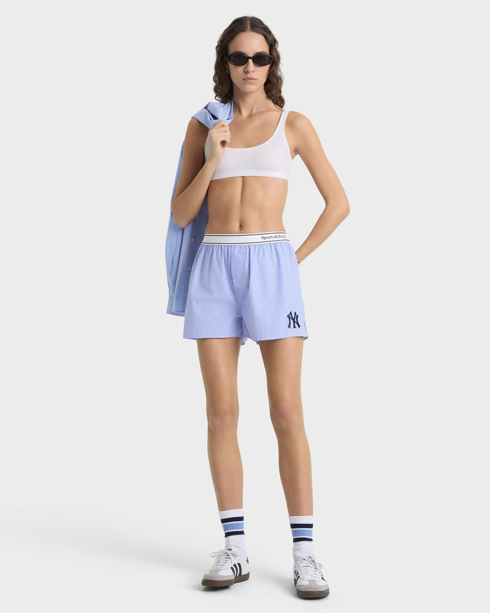 Heritage Yankees Serif Boxer - Blue Stripe/Navy Sporty & Rich Discount