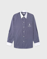Vendome Oversized Shirt - Blue Striped Sporty & Rich US