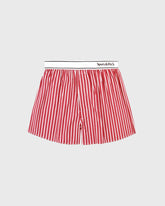 Serif Logo Boxer - Ruby Stripe Sporty & Rich Discount