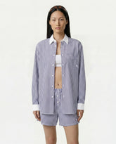SRC Oversized Shirt - Navy Stripe Sporty & Rich Discount