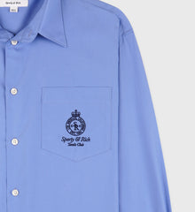 Crown Tennis Oversized Shirt - Flax blue Sporty & Rich Online