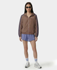 Serif Logo Gym Jacket - Sand/Carbon/White Sporty & Rich Outlet