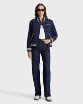 Eden Crest Varsity Jacket Women - Navy/White Sporty & Rich US