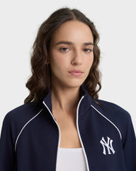 Heritage Yankees Serif Retro Track Jacket - Navy/White Sporty & Rich Discount