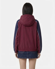 Signature Logo Gym Jacket - Bordeaux/White/Navy Sporty & Rich US