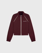 Signature Logo Retro Track Jacket - Bordeaux/White Sporty & Rich Sale