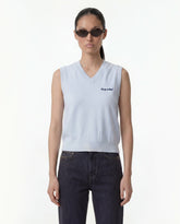 Signature Logo Terry Vest - Ciel Sporty & Rich Outlet