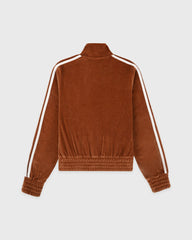 NY Crest Elio Velour Track Jacket - Tobacco Sporty & Rich Sale