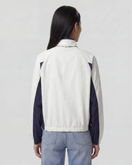 Signature NY Contrast Jacket - White Sporty & Rich For Sale
