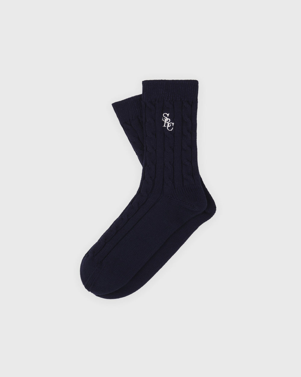 SRC Cableknit Socks - Navy Sporty & Rich Outlet