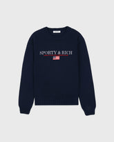 S&R Nautical Knitted Sweater - Navy Sporty & Rich US