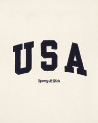 USA Knitted Sweater - Ecru/Navy Sporty & Rich Online