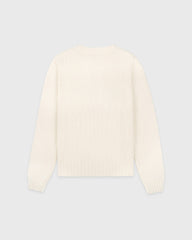 NY Crest Knitted Sweater - Ecru Sporty & Rich Outlet
