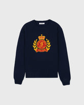 NY Crest Knitted Sweater - Navy Sporty & Rich US