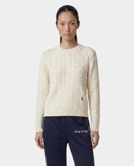 SRC Cable Sweater - Ecru Sporty & Rich Online