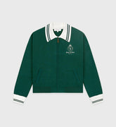Crown Tennis Zipped Cardigan - Alpine/White Sporty & Rich For Sale
