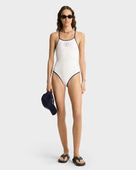 Eden Crest One Piece Swimsuit - White/Navy Sporty & Rich Online