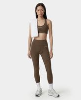 Serif Logo Legging - Sand Sporty & Rich For Sale