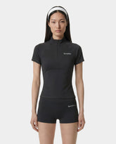 Serif Logo SS Sports Quarter Zip - Carbon Sporty & Rich US
