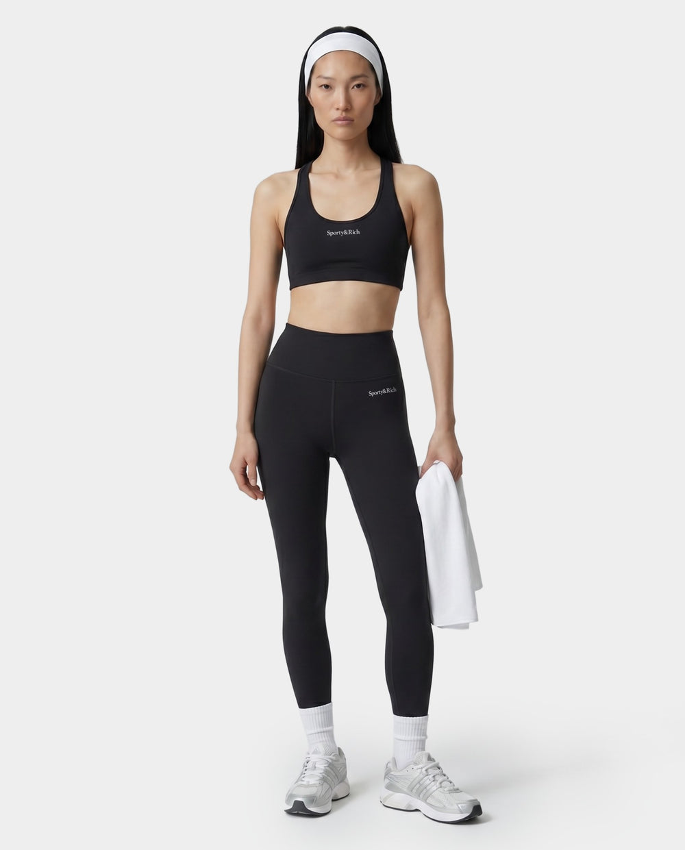 Serif Logo Legging - Carbon Sporty & Rich Sale