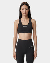Serif Logo Sports Bra - Carbon Sporty & Rich Online