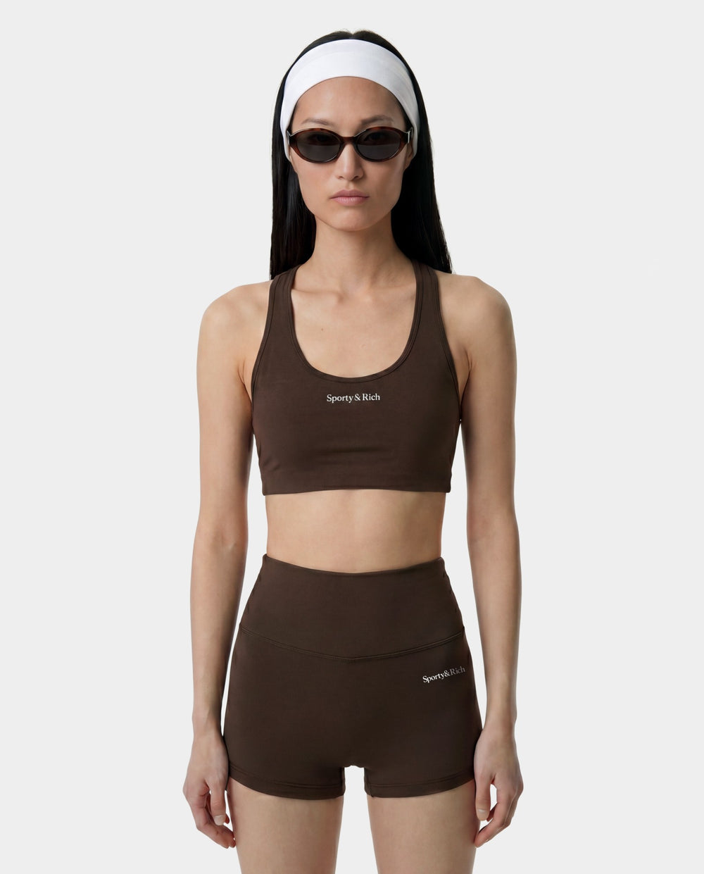 Serif Logo Sports Bra - Cioco Sporty & Rich Outlet