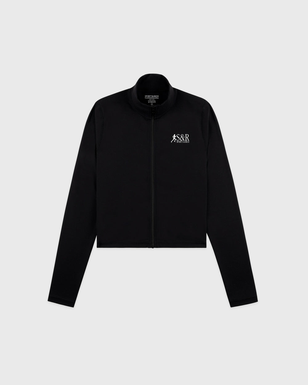 SR Runner Sports Quarter Zip - Black/White Sporty & Rich Sale
