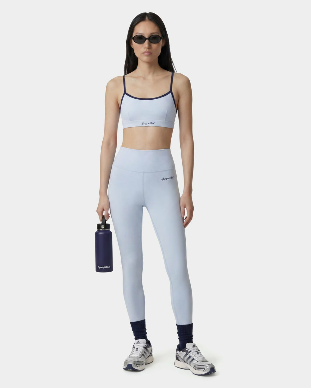 Signature Logo Legging - Ciel/Navy Sporty & Rich Online