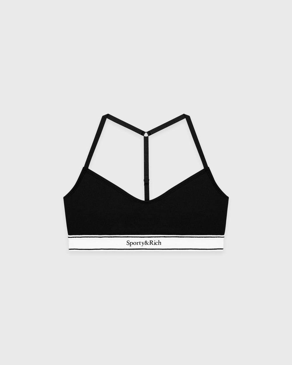 Serif Logo Sports Bralette - Black/White Sporty & Rich For Sale