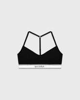 Serif Logo Sports Bralette - Black/White Sporty & Rich For Sale