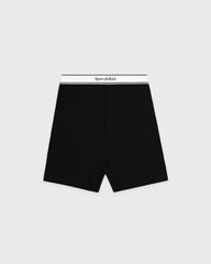 Serif Logo Biker Short - Black/White Sporty & Rich Outlet
