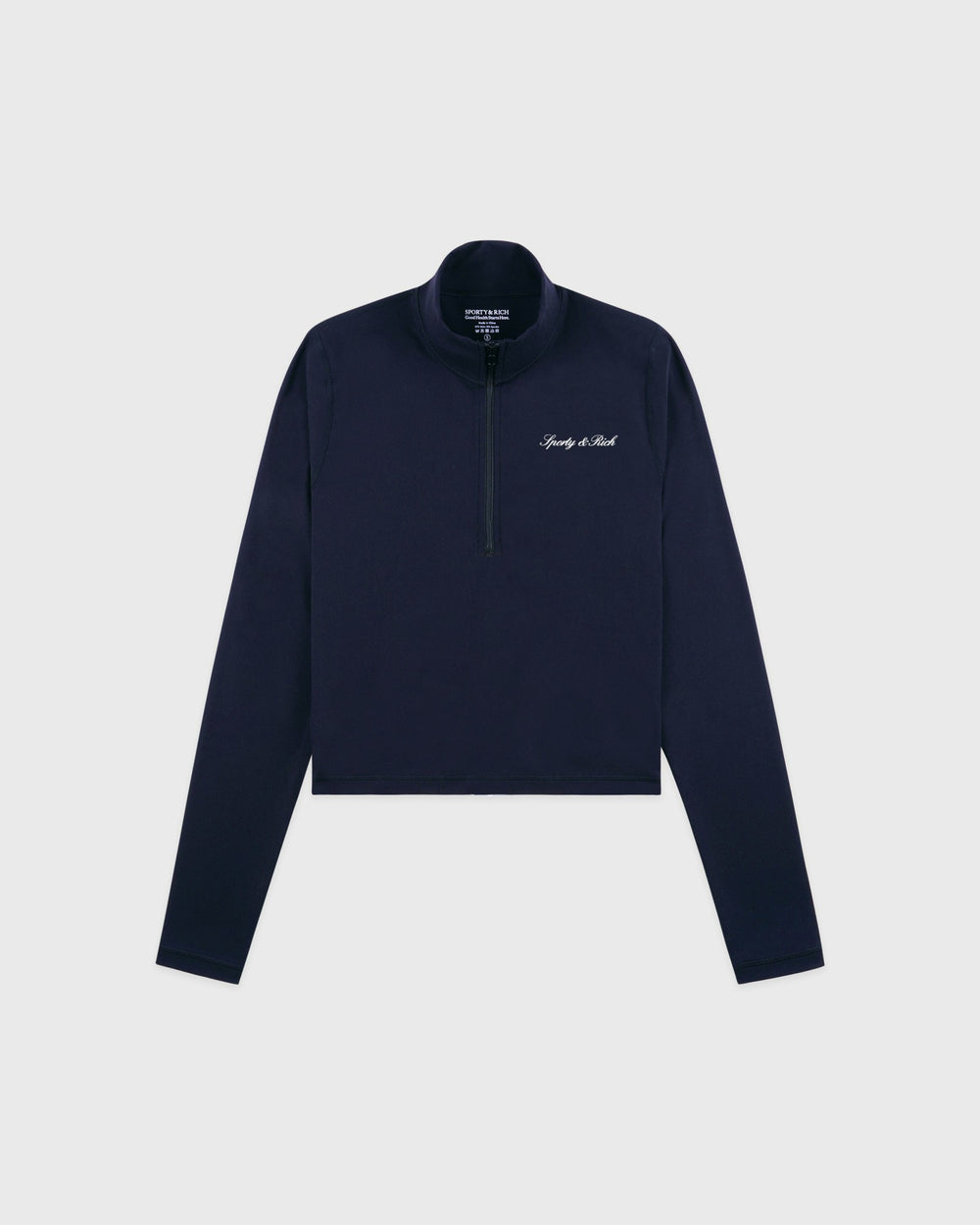 Signature Logo Sports Quarter Zip - Navy Sporty & Rich US
