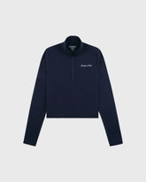 Signature Logo Sports Quarter Zip - Navy Sporty & Rich US