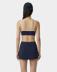 Signature Logo Athletic Bra - Navy/White Sporty & Rich Discount